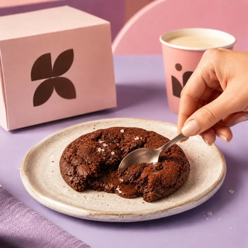 Cookie au chocolat, dessert de la carte