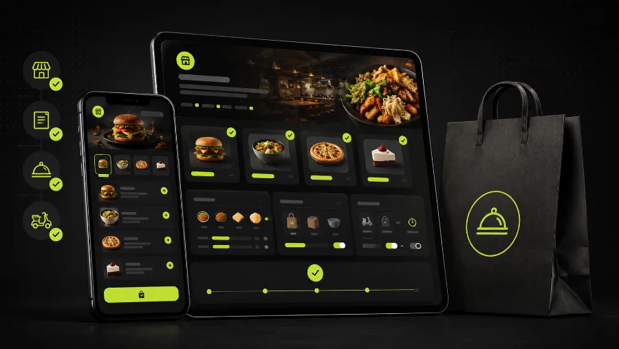 Fiche de la marque affichée sur mobile et tablette, prête à recevoir des commandes